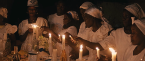 Popolazione haitiana durante un rito