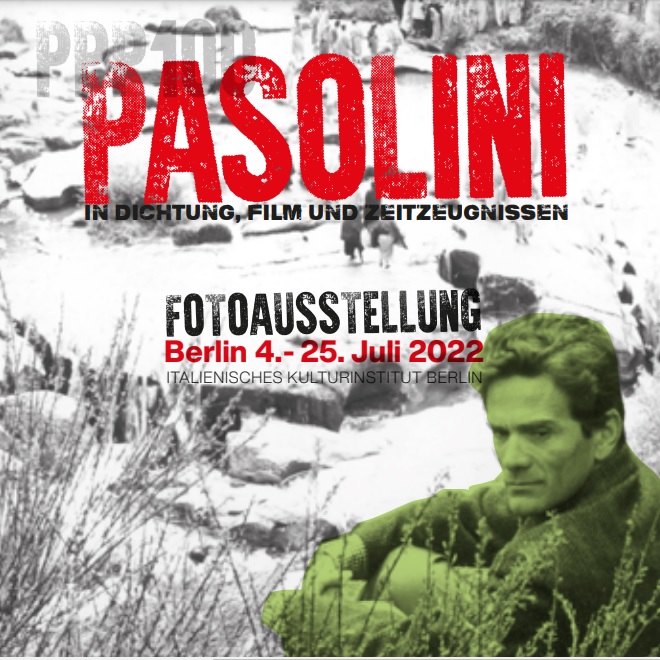 Pasolini, dettaglio del pieghevole dell'evento di Berlino PPP100