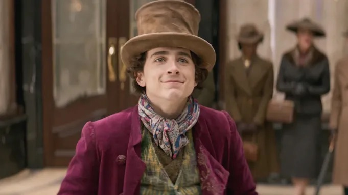 Willy Wonka interpretato da Timothée Chalamet
