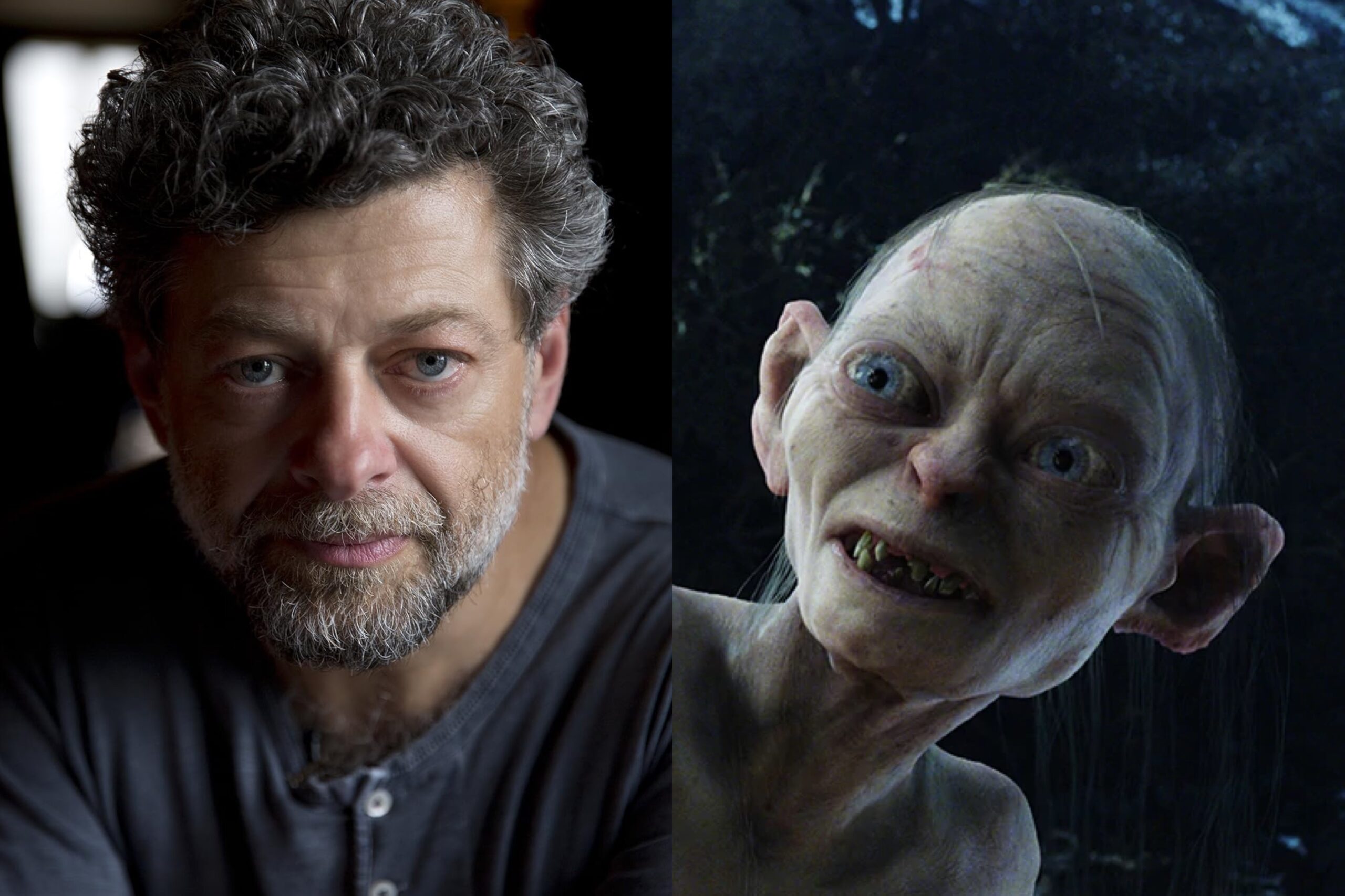 Andy Serkis e Gollum.