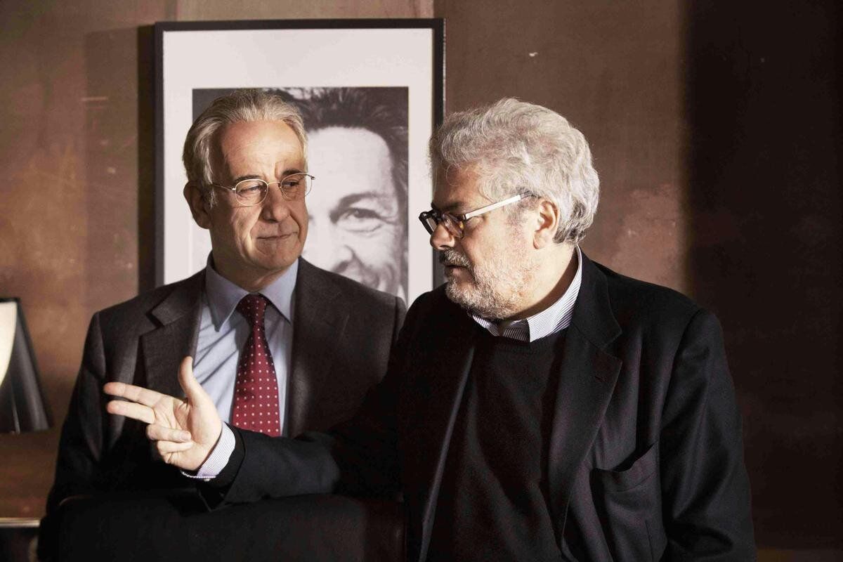 Toni Servillo e Roberto Andò sul set di Viva la libertà