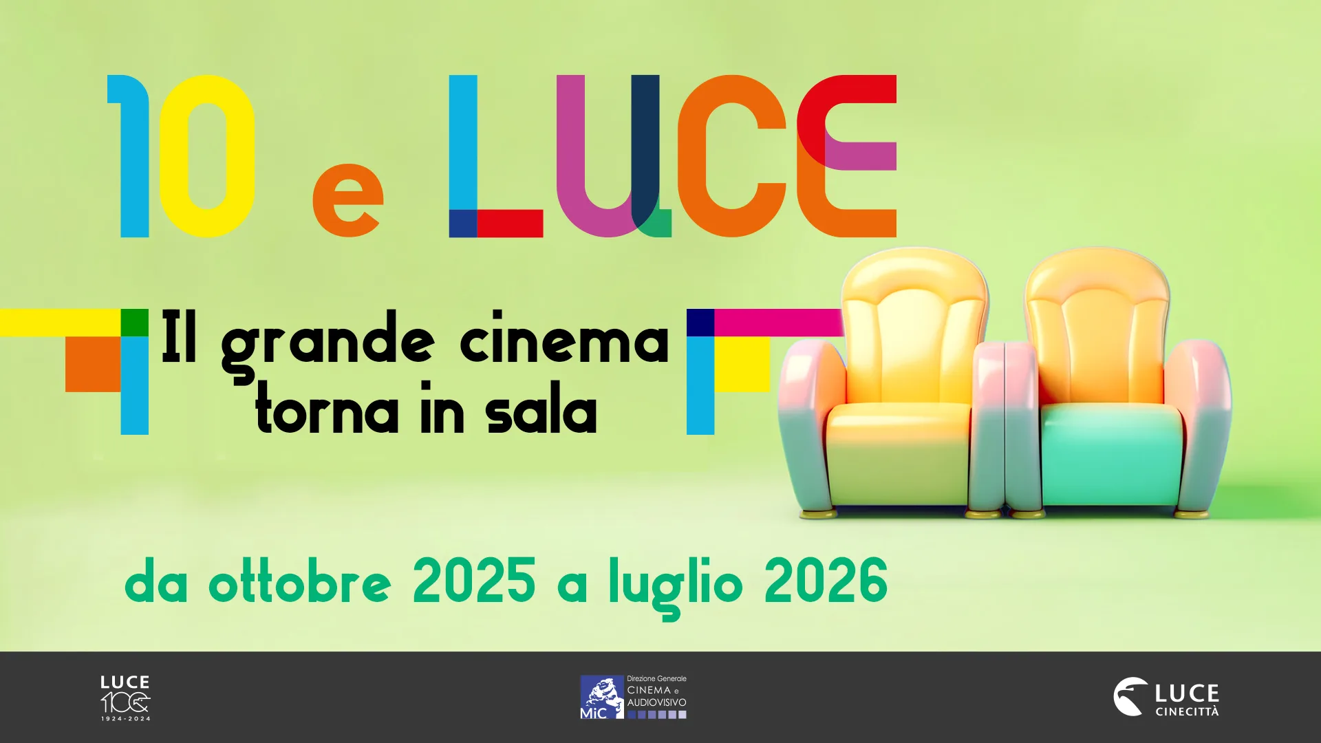 A partire da ottobre un film italiano al mese per festeggiare i 100 anni di Luce Cinecittà: maestri indiscussi del cinema di nuovo in sala.