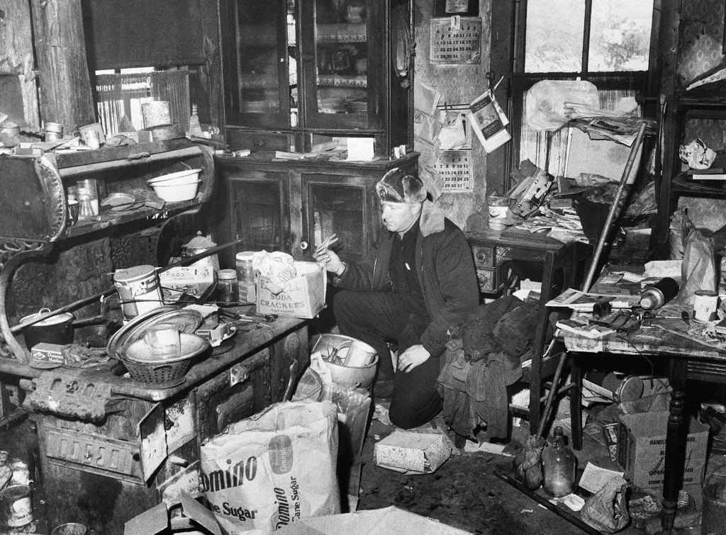 Interno della casa di Ed Gein negli anni ’50