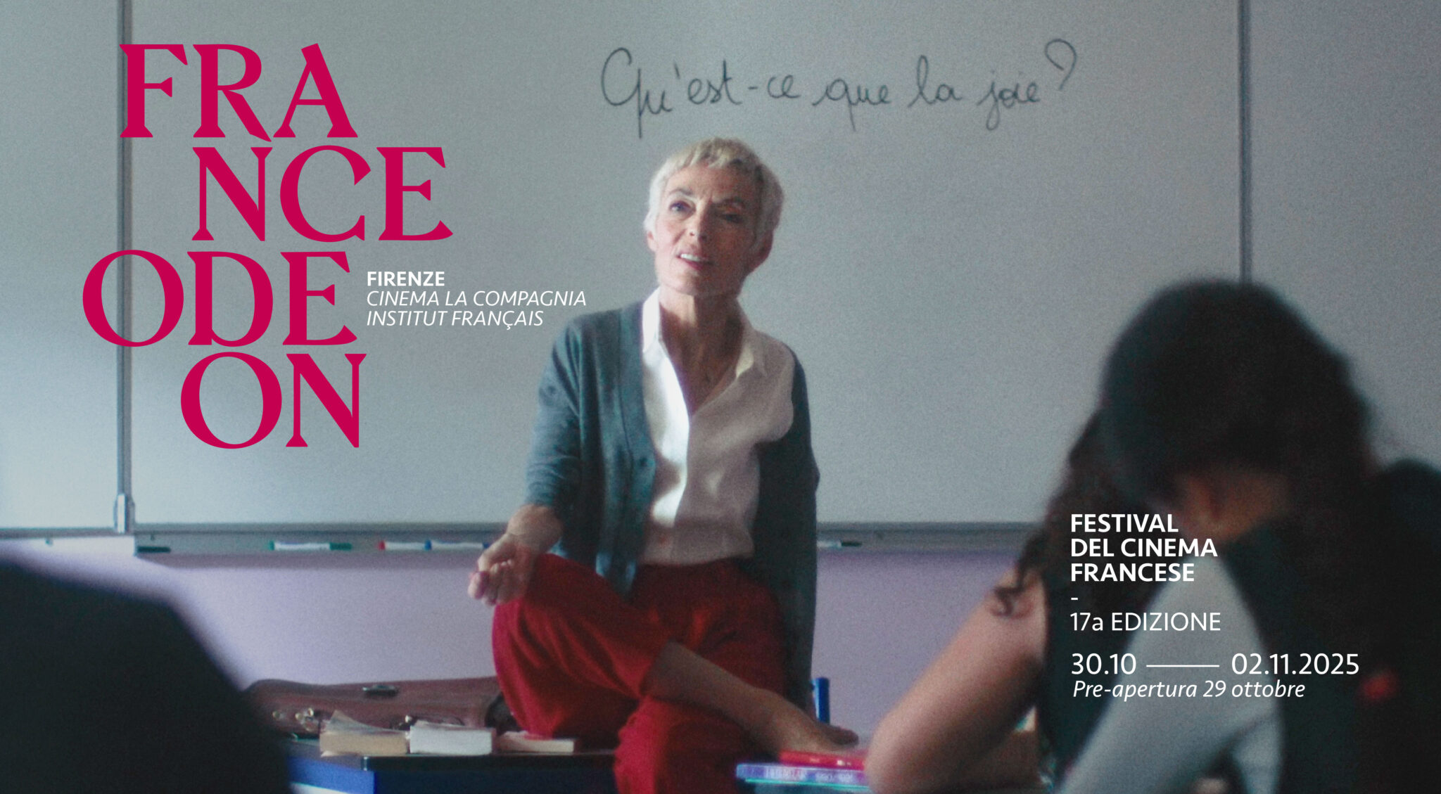 France Odeon festeggia i suoi 40 anni: il festival che unisce Francia e Firenze inizia in pre-apertura dal 29 ottobre fino al 2 novembre.