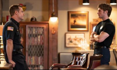 Don Hart (Chris O'Donnell) e Ryan (Michael Provost) in una scena di 9-1-1: Nashville © 20th Television