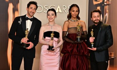 Adrien Brody, Mikey Madison, Zoe Saldaña e Kieran Culkin tornano sul palco dell’Academy per presentare i premi Oscar 2026.