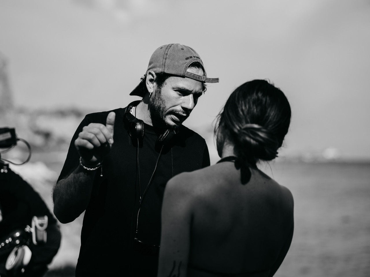 Emanuele Vicorito sul set di A domani