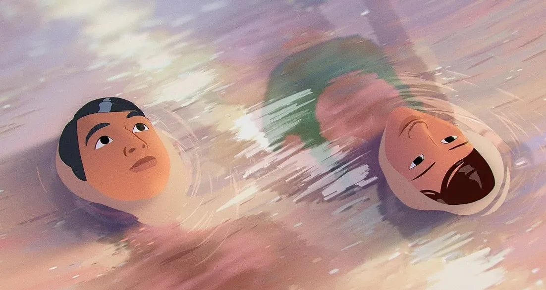 in waves