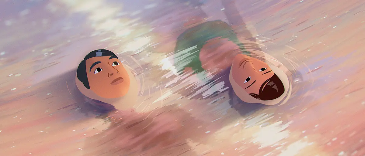 in waves